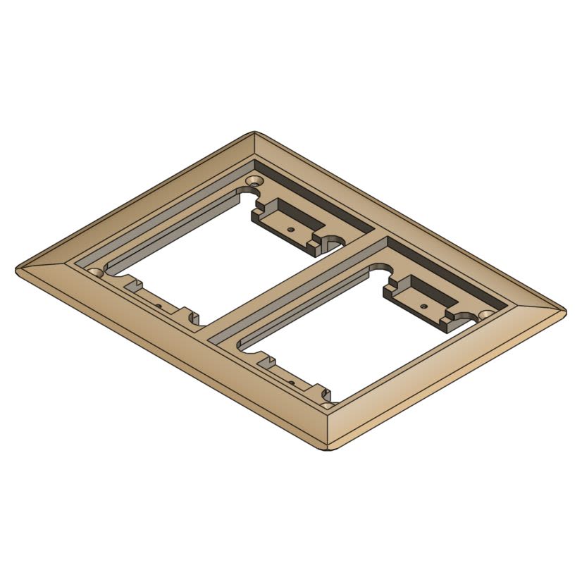 Thomas & Betts Steel City® P-64-2G-CP Carpet Plate, 7-5/8 in L x 6-1/8 in W, Brass